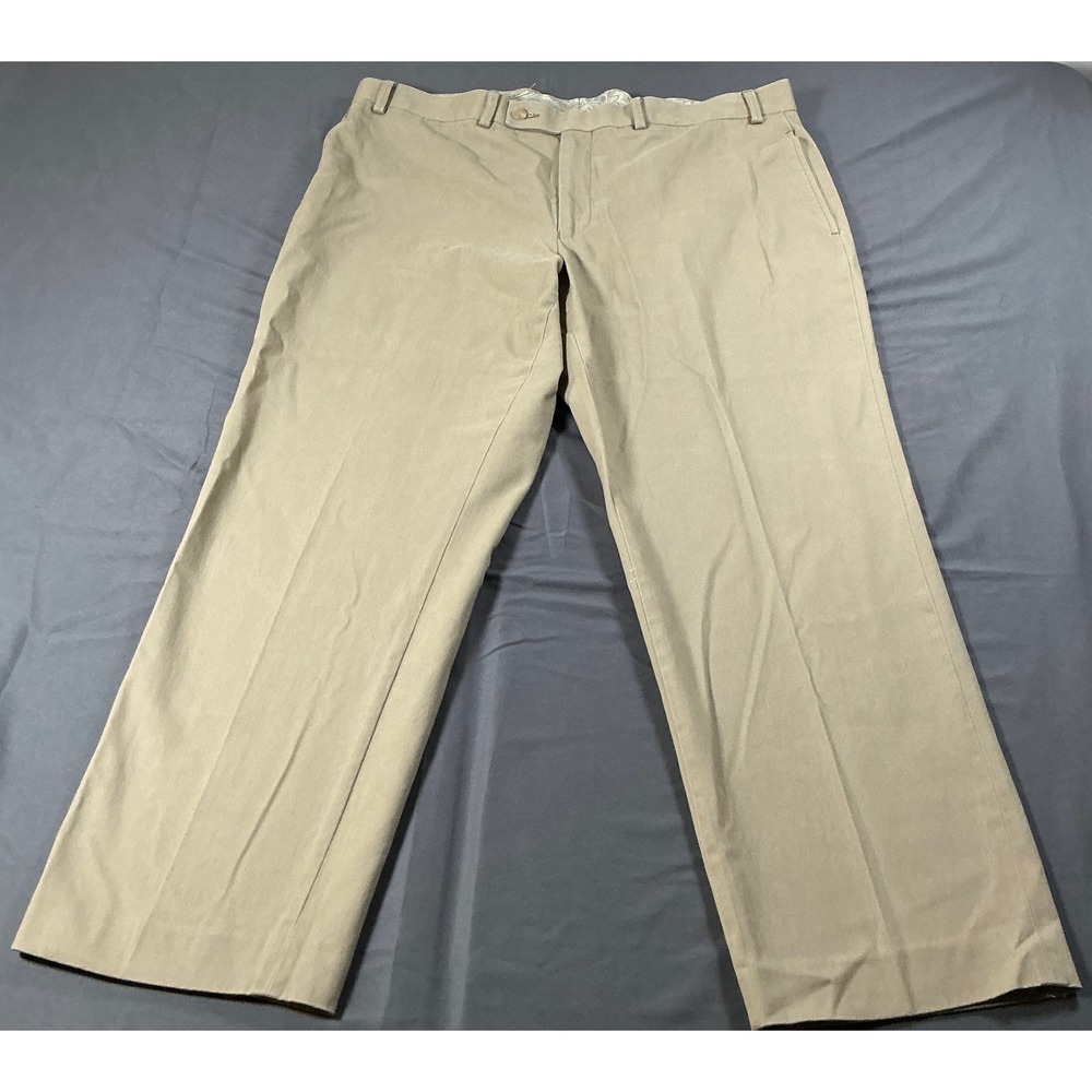 Lauren Ralph Lauren Mens Khaki Dress Pants Tan 100% Cotton 38W x 30L Flat Front